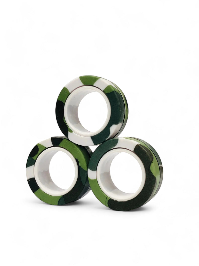 3pcs Camo Pattern Magnetic Spinner Rings